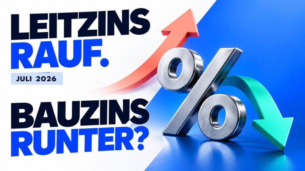 Bauzinsen 2026: Die EZB erhöht – und trotzdem fallen die Zinsen? – illustratives Titelmotiv