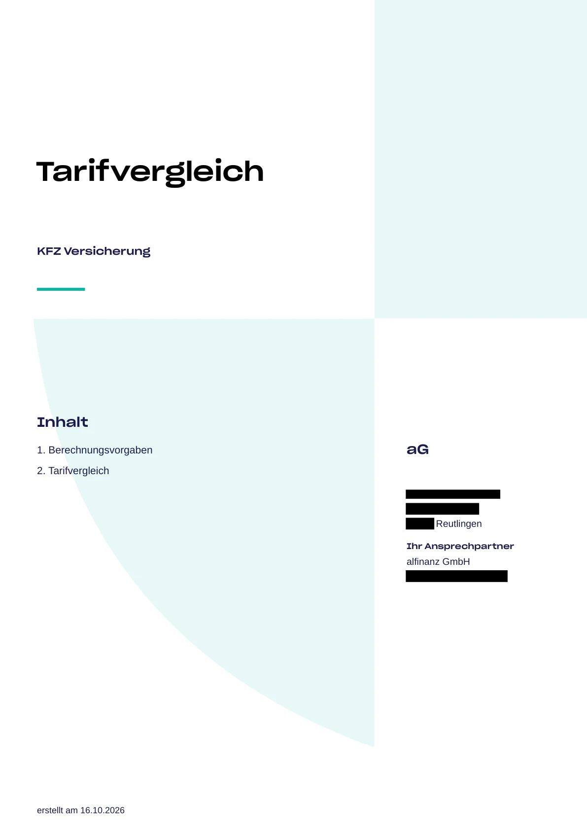 Anonymisierter Kfz-Leistungsvergleich &ndash; Seite 1 von 8