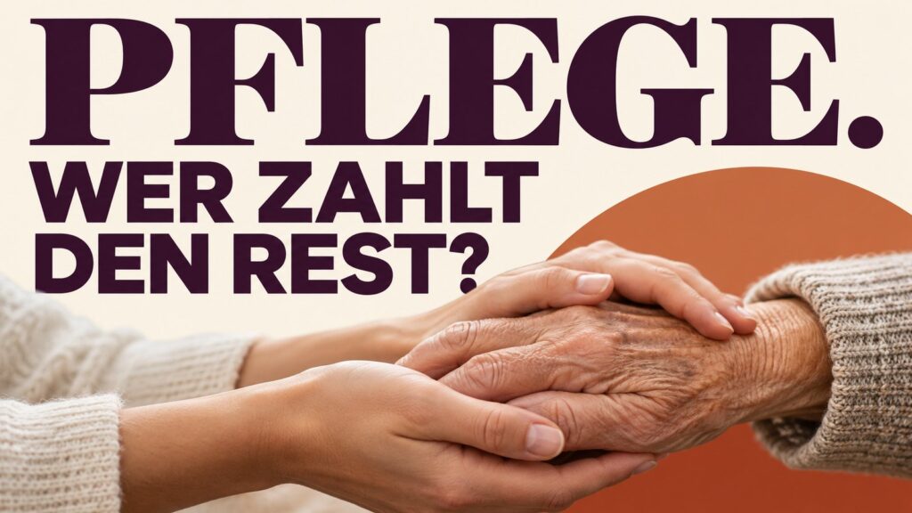 Pflege: Wer zahlt den Rest? Eine jüngere Person hält die Hand eines älteren Menschen.