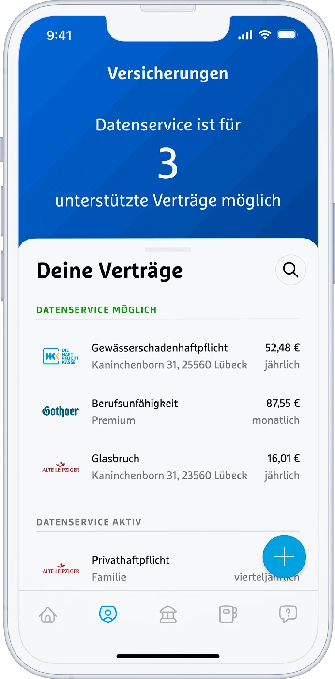 Beispiel der simplr-Vertrags&uuml;bersicht